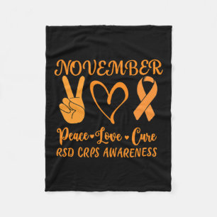 Cobertor De Velo Rsd Crps Consciência Mês de Novembro Paz Cura do A