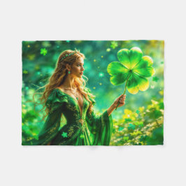 Cobertor De Velo Rua de floresta mágica arte de fada do dia de Patr