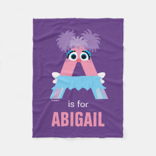 Cobertor De Velo Rua Sésamo   A é para Abby