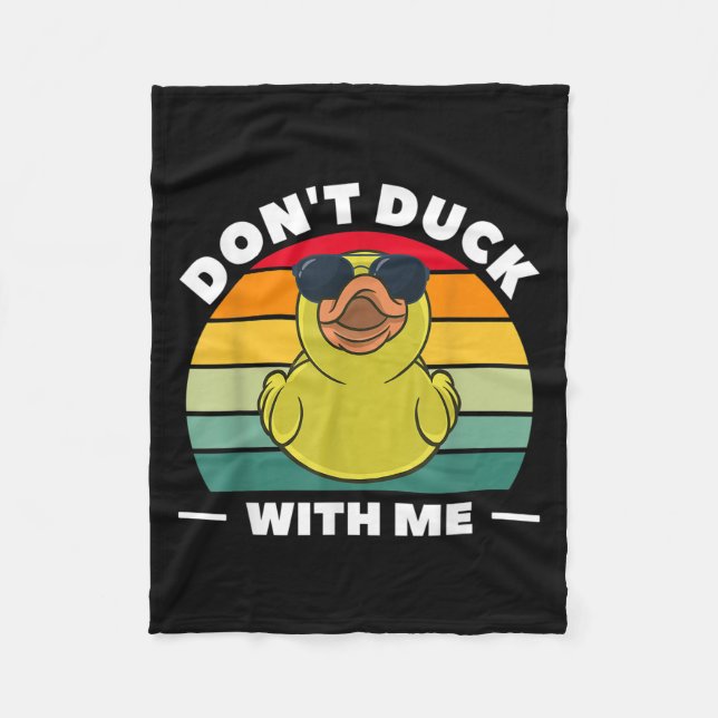 Cobertor De Velo Rubber Duck Funny Men Don't Duck With Me  (Frente)