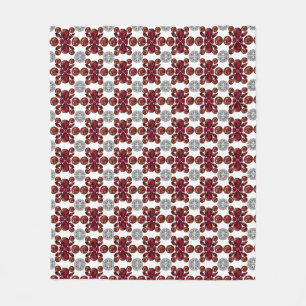 Cobertor De Velo Ruby & Diamond Gemstone Art Red
