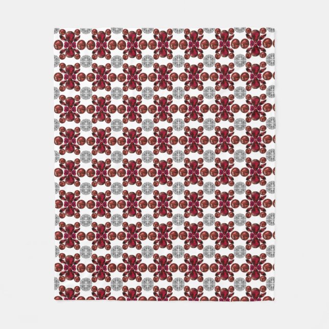 Cobertor De Velo Ruby & Diamond Gemstone Art Red (Frente)