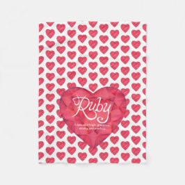 Cobertor De Velo Ruby name que significa aquarela doce gem