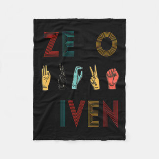 Cobertor De Velo Rude Zero Sign Language Asl Vintage Surdo
