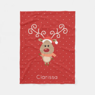 Cobertor De Velo Rudolph giro o desenho das renas vermelhas