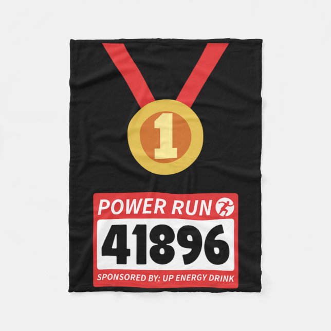 Cobertor De Velo Runner Half Marathon Halloween Figurume 1 (Frente)