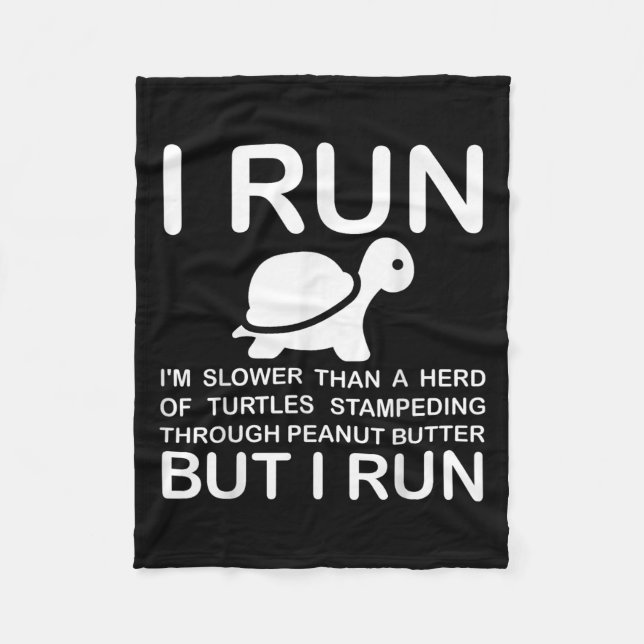 Cobertor De Velo Running Motivation Turtle  (Frente)