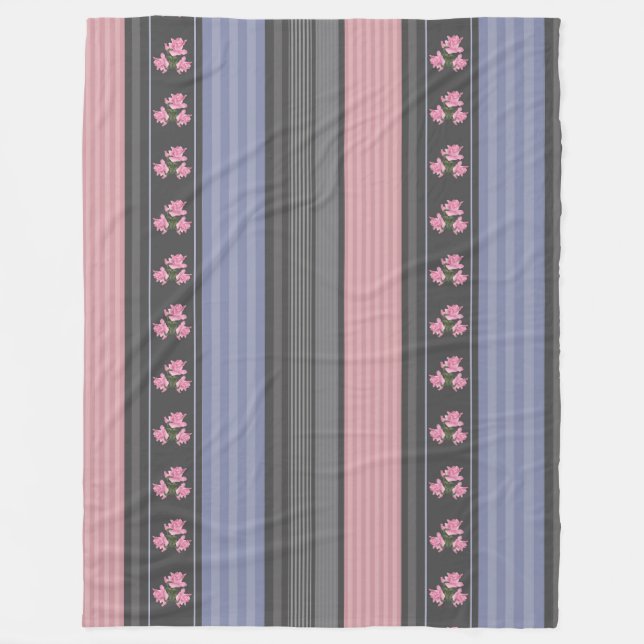 Cobertor De Velo Russo, listrado, manta de retalhos (Frente)