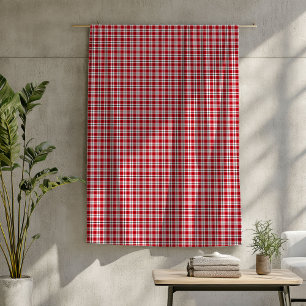 Cobertor De Velo Russo Tartan Joga Vermelho e Preto Lumberjack