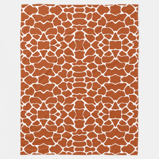 Cobertor De Velo Rust Red Safari Giraffe (Frente)