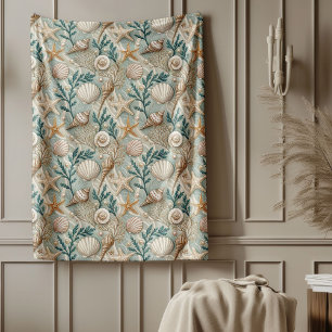 Cobertor De Velo Rustic Beach inspirou Blanket Soft Sea Tones