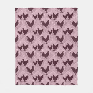 Cobertor De Velo Rustic Farmhouse Hen Pattern – In Pink