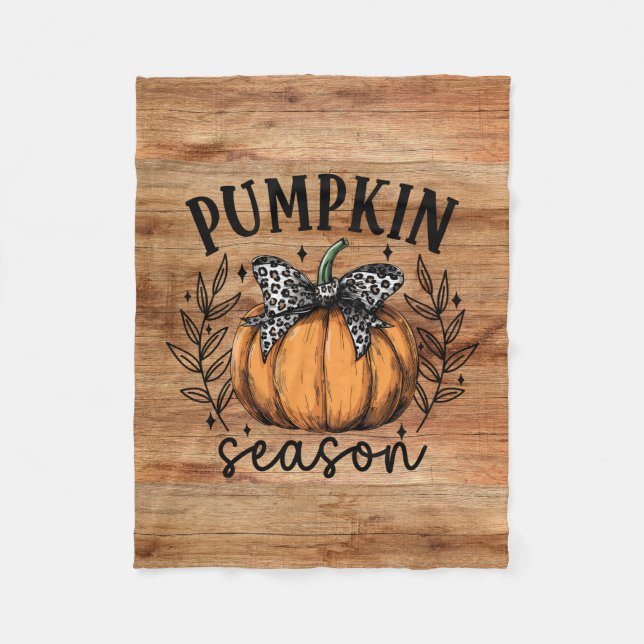 Cobertor De Velo Rustic Pumpkin Season Fall Cozy (Frente)