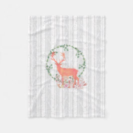Cobertor De Velo Rustic Reindeer Boho Watercolor