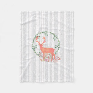 Cobertor De Velo Rustic Reindeer Boho Watercolor