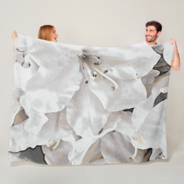 Cobertor De Velo *~* Rústico Grunge Azalea Flores Branco Neutro