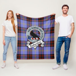 Cobertor De Velo Rutherford Clan Crachá Tartan Xadrez