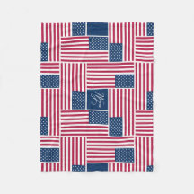 S Monograma Patriótico Bandeira Americana American