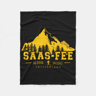 Cobertor De Velo Saas-fee Suíça Estação de Esqui Esqui Alpino Suíço