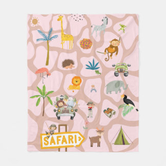 Cobertor De Velo Safari Adventure Fleece Blanket - Explore o Selvag