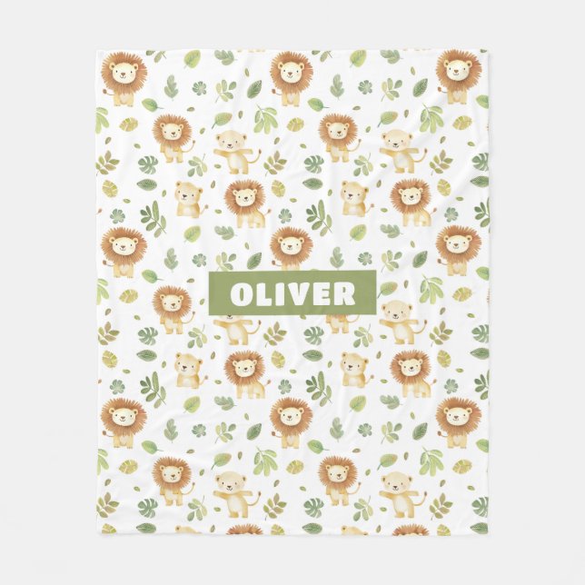 Cobertor De Velo Safari Animal Selgle Room Decor Nursery Cute (Frente)