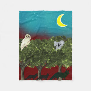 Cobertor De Velo Safari Night Fleece Blanket