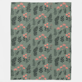 Cobertor De Velo Sage Fern Fleece Blanket, Grande 60" x 80"