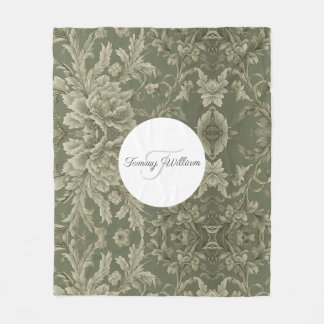 Cobertor De Velo Sage Green Flora Elegant