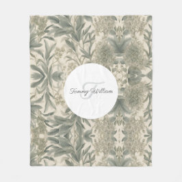 Cobertor De Velo Sage Green Floral Elegante