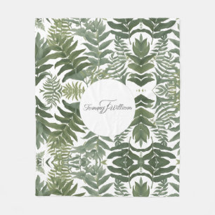 Cobertor De Velo Sage Green Floral Elegante