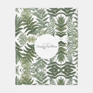 Cobertor De Velo Sage Green Floral Elegante