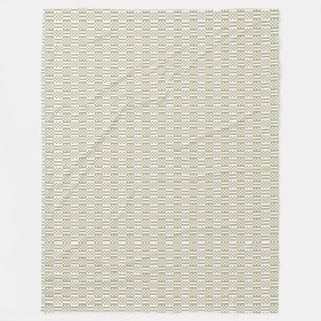 Cobertor De Velo Sage Green Geometric Pattern Fleece Blanket (Frente)