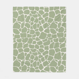 Cobertor De Velo Sage Green Giraffe Skin Animal Standard