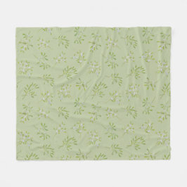 Cobertor De Velo Sage Green Mistletoon Winter Fleece Blanket
