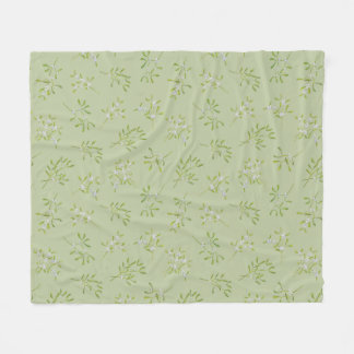 Cobertor De Velo Sage Green Mistletoon Winter Fleece Blanket