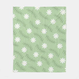 Cobertor De Velo Sage Green Tropical Floral Primavera Verão