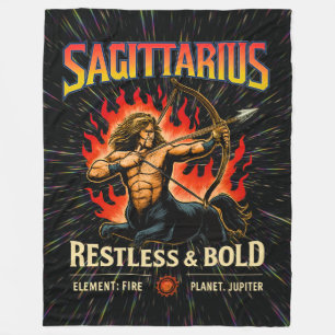 Cobertor De Velo Sagitário anos 80 Zodiac Banda Rock Inspirado