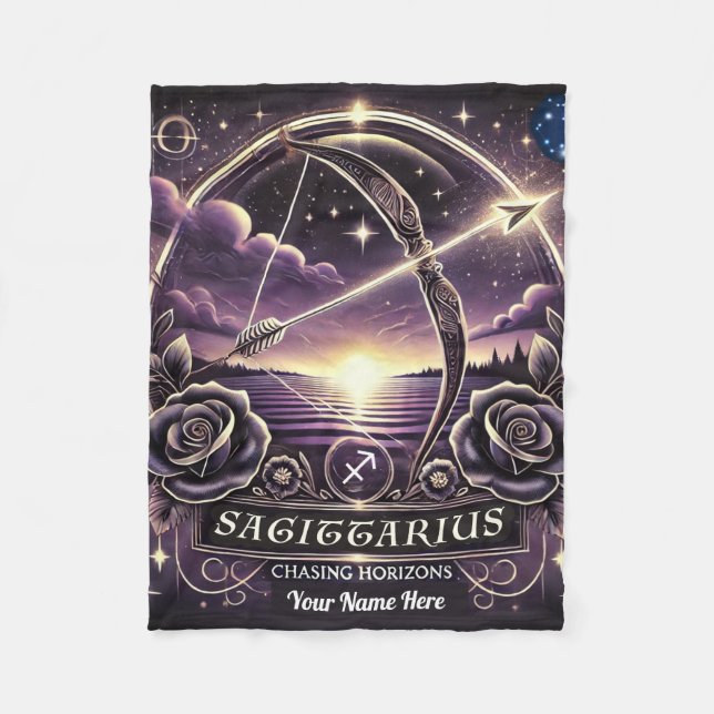 Cobertor De Velo Sagitário "Perseguindo Horizons" Fleece Blanket (Frente)