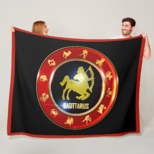 Cobertor De Velo Sagitário Símbolo Zodíaco Astrologia Fleece Blanke