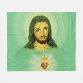 Cobertor De Velo Sagrado Coração de Jesus Fleece Blanket,