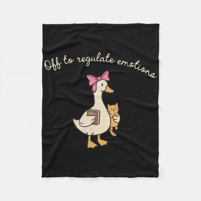 Cobertor De Velo Saindo para Regular Emoções Funny Goose Saúde Ment (Frente)