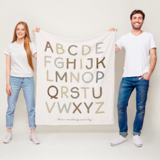 Cobertor De Velo Sala de Enfermeiro de Alfabeto Pintado com Vintage