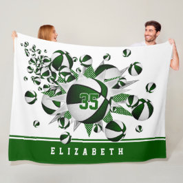 Cobertor De Velo sala de esportes verde decodificação garotas baske