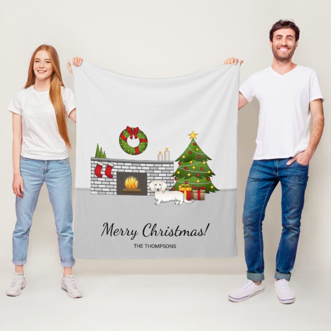 Cobertor De Velo Sala de Natal de Cão Cachado de Cabelo Longo (In Situ)