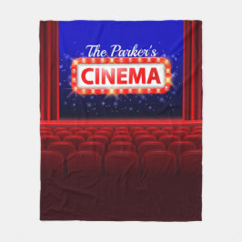 Cobertor De Velo Sala Personalizada da Família Cinema em Cinema