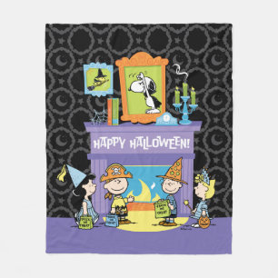 Cobertor De Velo Salas Assombradas do Peanuts no Halloween