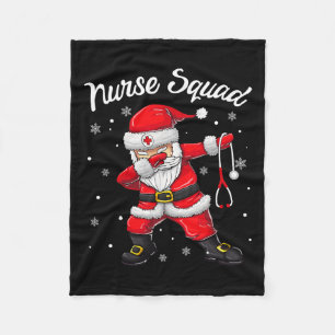 Cobertor De Velo Salas de Natal Mulheres Dabbing Papais noeis Escru