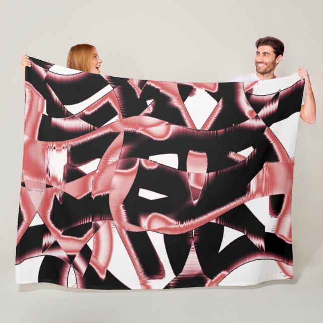 Cobertor De Velo Salmão e restos pretos, fitas destruídas em branco (In Situ)