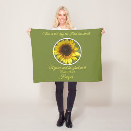 Cobertor De Velo Salmo de Uplifting 118:24 Sunflower Personalizado
