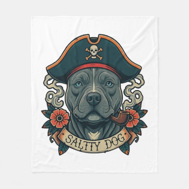 Cobertor De Velo Salty Dog Pitbull (Frente)